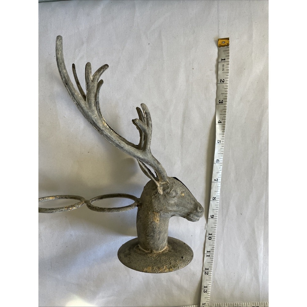 Vintage Large Stag Deer Table Centrepiece Candle Holder Display Piece Buck Decor - Picture 7 of 7